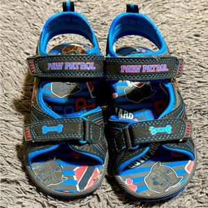 Paw Patrol Black and Blue Sport Sandals with Velcro Straps